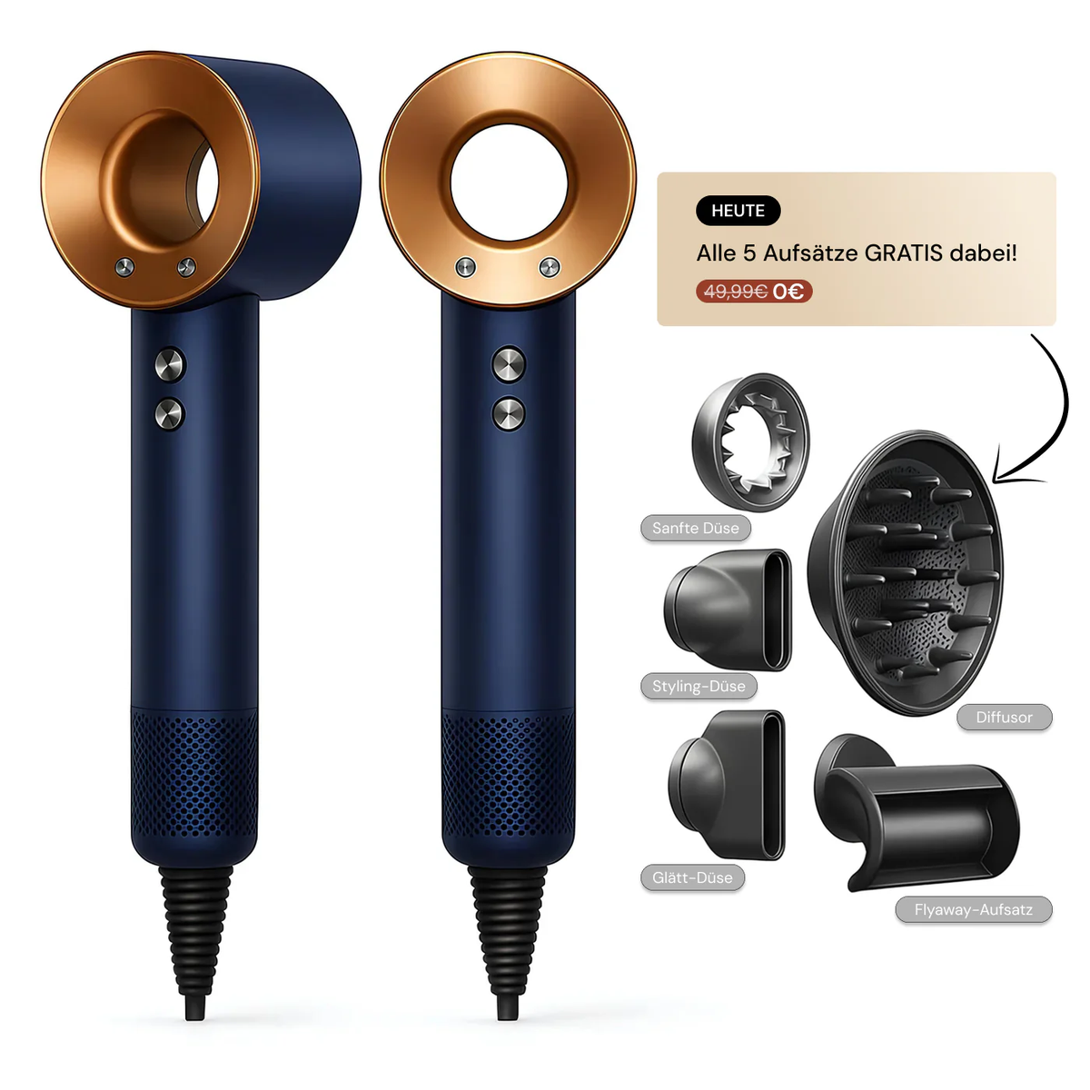 Loravel ProAir 5 in 1 Hochleistungsföhn