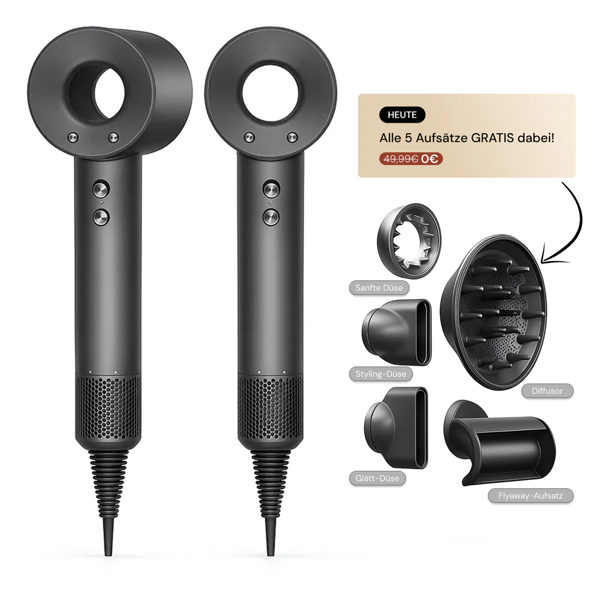 Loravel ProAir 5 in 1 Hochleistungsföhn