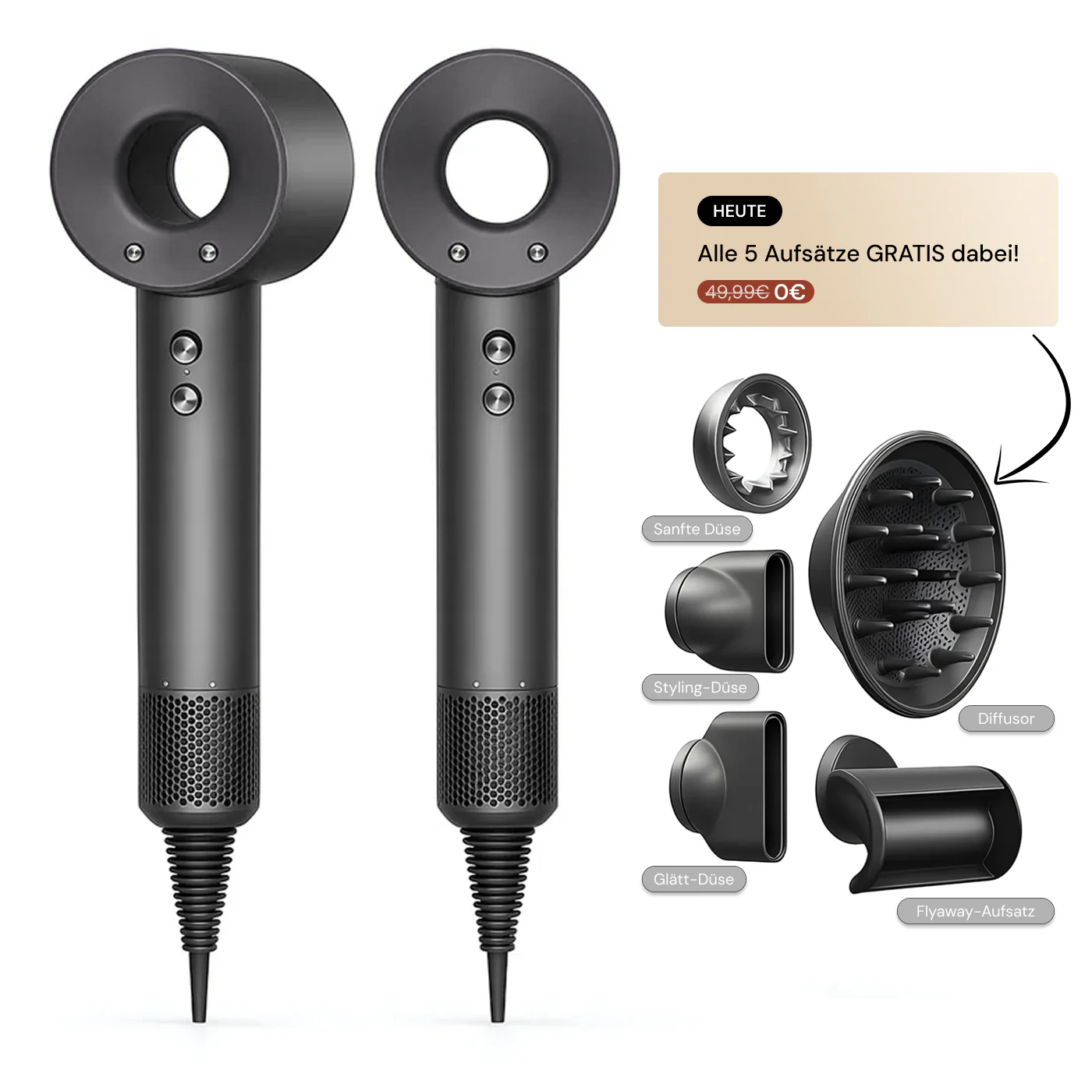 Loravel ProAir 5 in 1 Hochleistungsföhn