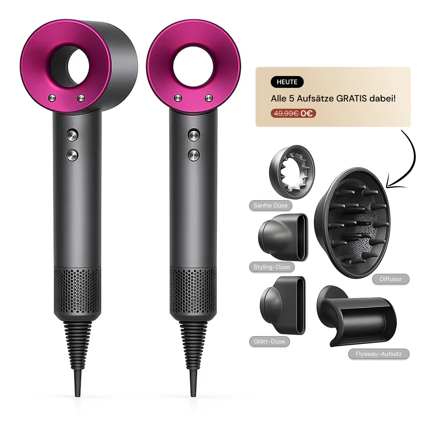 Loravel ProAir 5 in 1 Hochleistungsföhn