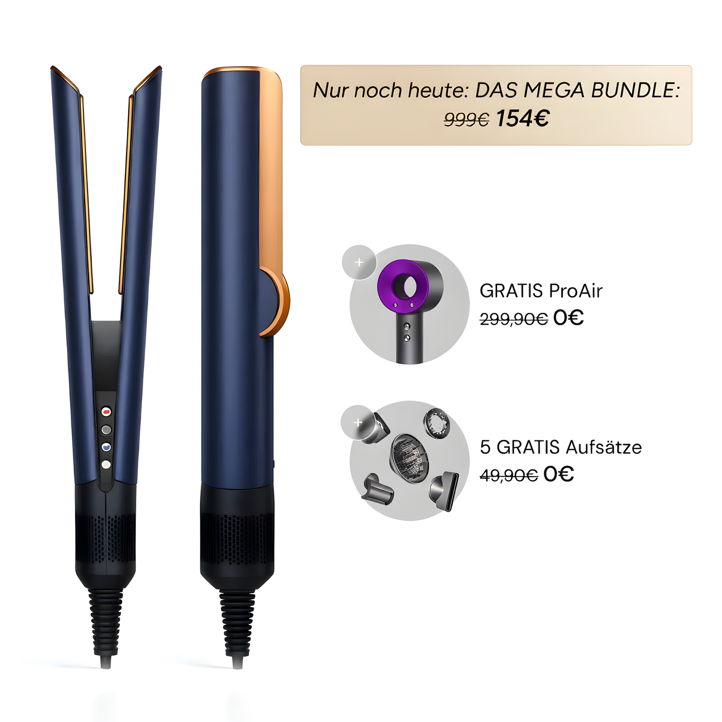 Loravel StraightAir 2 in 1 Glatt- und Föhnstyler