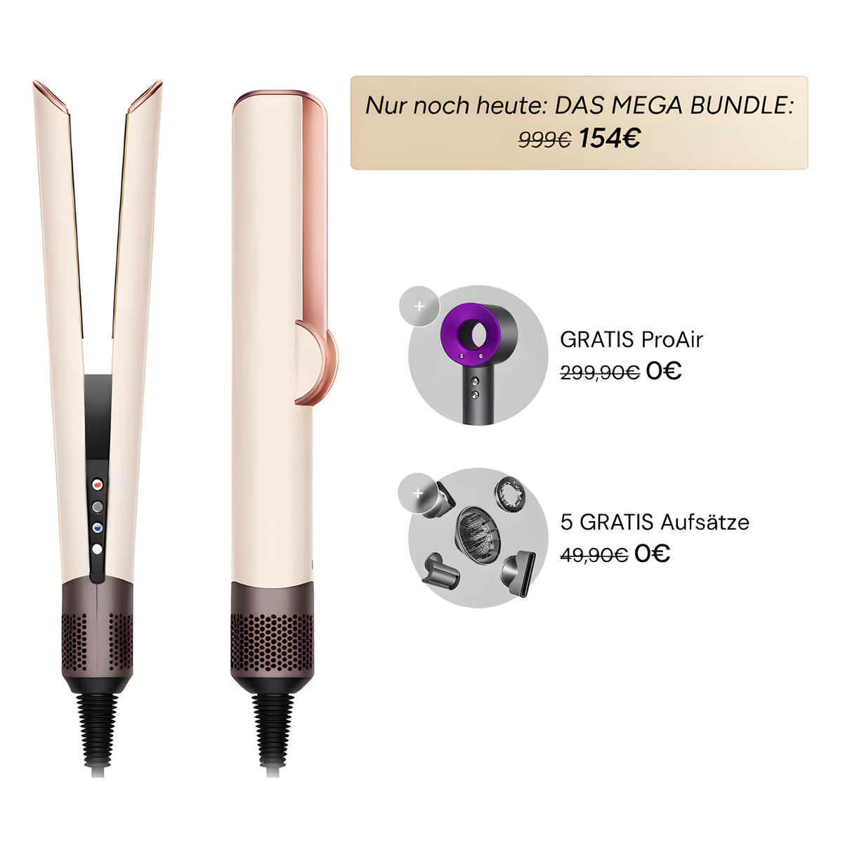 Loravel StraightAir 2 in 1 Glatt- und Föhnstyler