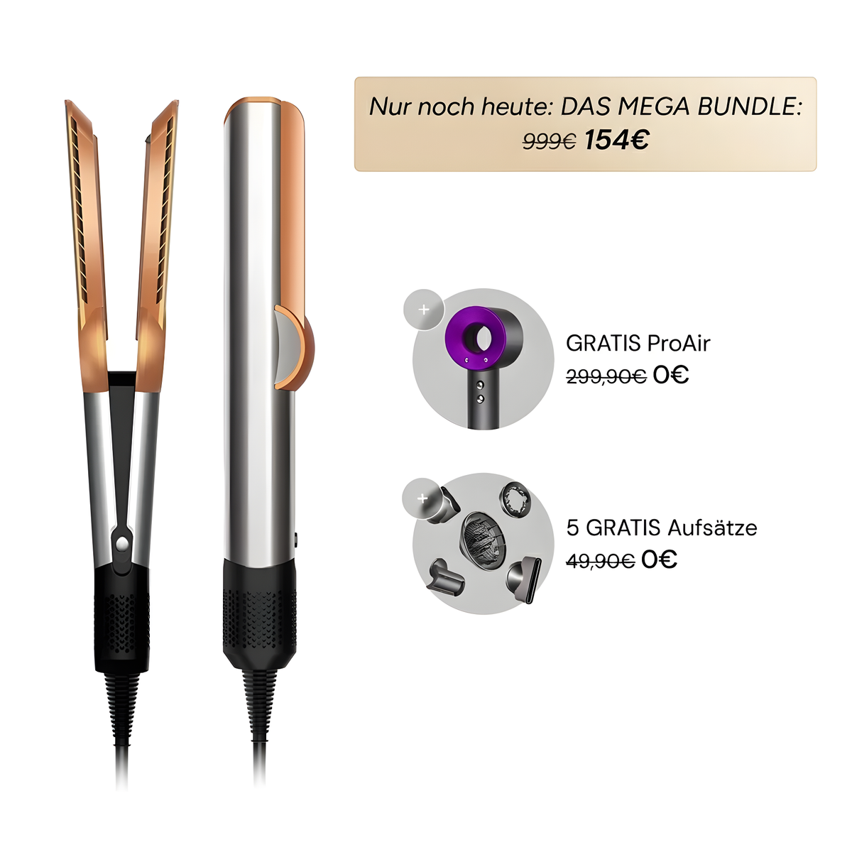 Loravel StraightAir 2 in 1 Glatt- und Föhnstyler